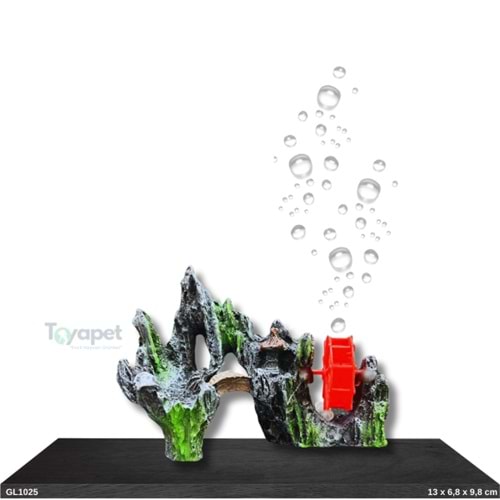 GL1025 Hava Kabarcıklı Akvaryum Dekoru 13x6,8x9,8 cm 169 Gr