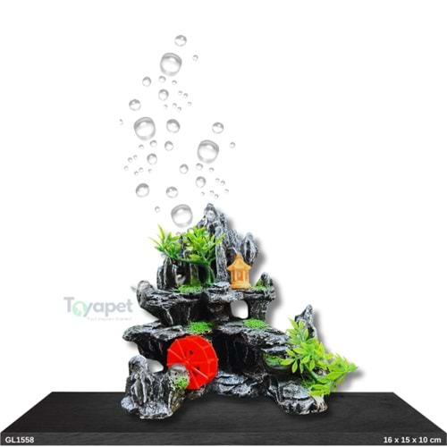 GL1558 Hava Kabarcıklı Akvaryum Dekoru 14.8*8.7*14.3 cm 300 Gr