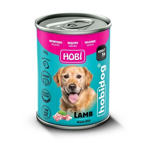 Hobi Dog Kuzu Etli Yetişkin Köpek Konservesi 400 Gr X 12 Adet