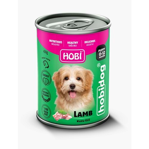 Hobi Dog Kuzu Etli Yavru Köpek Konservesi 400 Gr X 12 Adet