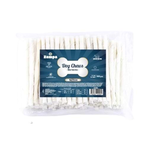 Zampa (DC4560) Beyaz Burgu Kemik Ödül Çubuğu 5 Gr X 100 Adet