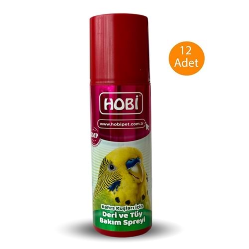 Hobi Kafes Kuşları İçin Deri Ve Tüy Bakım Spreyi 200 ml x 12 Adet
