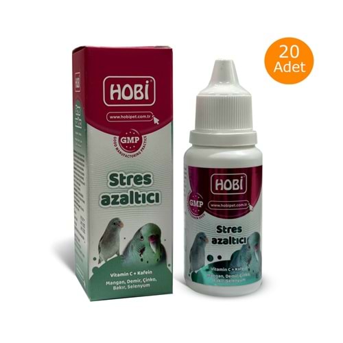 Hobi Kuşlar İçin Stres Azaltıcı Vitamin Takviyesi 30ml x 20 Adet