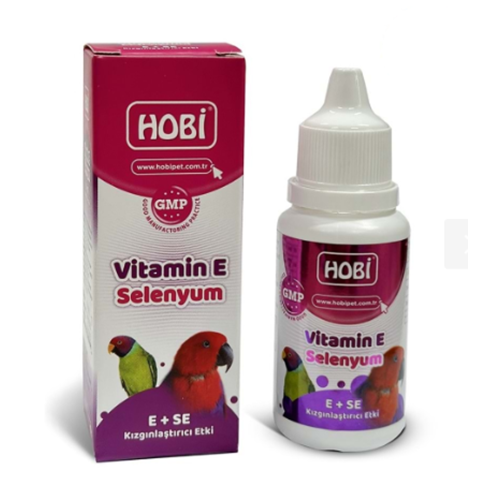 Hobi Kuşlar İçin Vitamin E Kızıştırıcı Takviye 30 ML