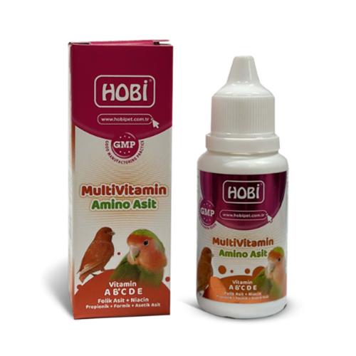 Hobi Kuşlar İçin Multivitamin ve Aminoasit Takviyesi 30 ML