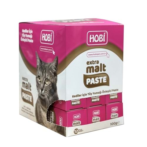 Hobi Extra Malt Paste Kedi Tüy Yumağı Önleyici 100 gr x 12 Adet