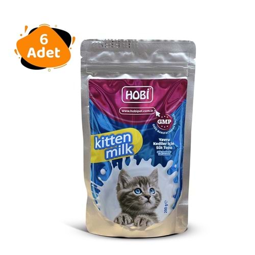 Hobi Kitten Milk Yavru Kediler İçin Süt Tozu 200gr x 6 Adet