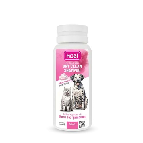 Hobi Bebek Pudrası Kokulu Kedi ve Köpekler İçin Kuru Toz Şampuan 150ml