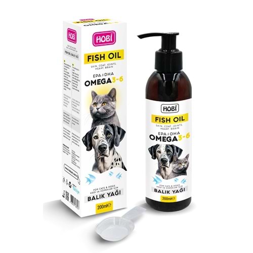 Hobi Kedi ve Köpekler İçin Balık Yağı 200 ml