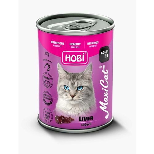 Hobi Maxicat Ciğerli Kedi Konserve 400 Gr X 12 Adet