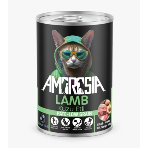Ambrosia Pate Kuzu Etli Yetişkin Kedi Konserve 400 Gr X 12 Adet