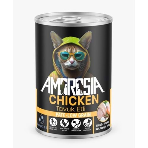 Ambrosia Pate Tavuklu Yetişkin Kedi Konserve 400 Gr X 12 Adet