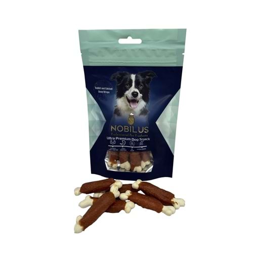 Nobilus Tavşan ve Kalsiyum Kemik Sargılı Köpek Ödül Maması 80 Gr