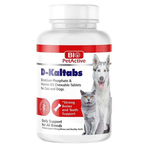 Bio PetActive D-Kaltabs Kedi Ve Köpekler Için Kalsiyum Tableti 126 gr