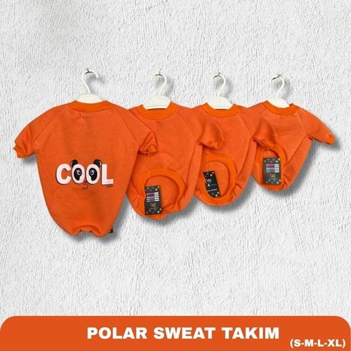 Turuncu Cool Baskılı Kedi/Köpek Kıyafeti (Kapüşonlu) S-M-L-XL