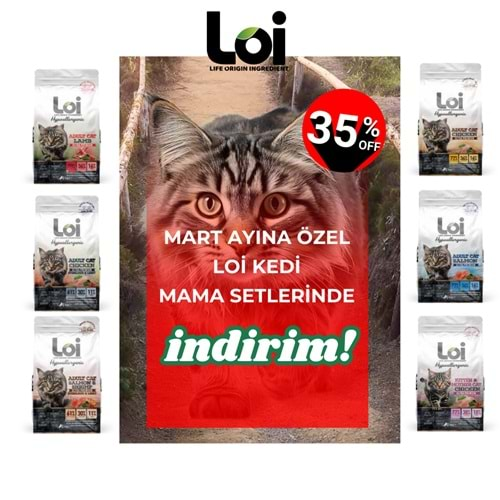 Loi Kedi Maması Seti 15 + 2 KG - MART AYI ÖZEL