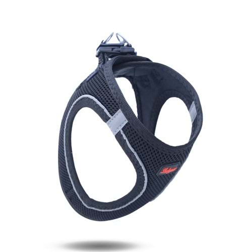 Düz Renk Airmesh Göğüs Tasması Siyah XL