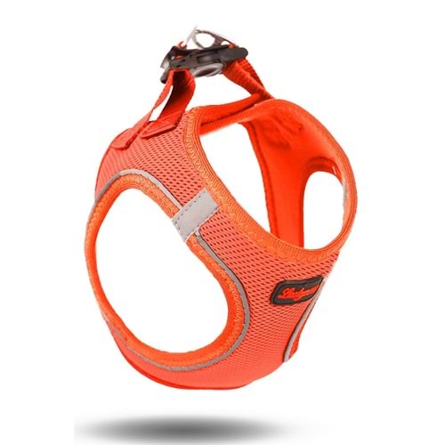 Düz Renk Airmesh Göğüs Tasması Turuncu L