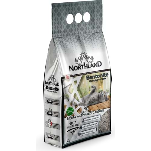NORTHLAND Aktif Karbonlu Kedi Kumu 10 LT