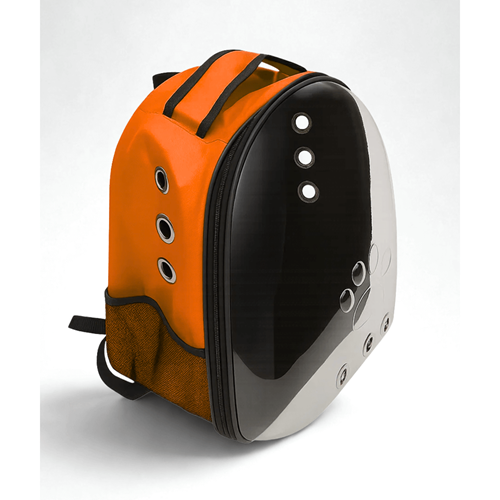 Astronot Kedi Köpek Taşıma Çantası (Turuncu)