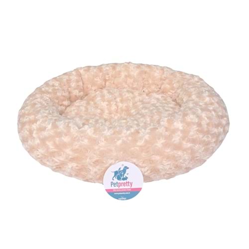 Petpretty Simit Yatak Peluş Bej 55x55 cm