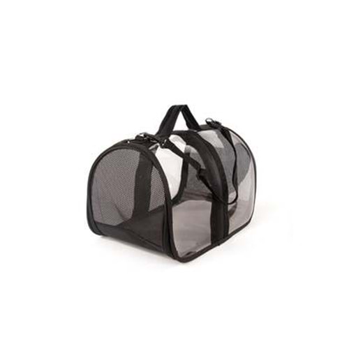 Bacco Milano Şeffaf Taşıma Çantası Siyah 44x28 cm