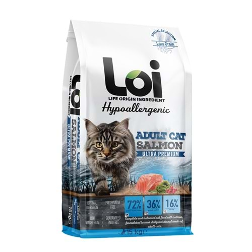 Loi Yetişkin Somonlu Kedi Maması 15 Kg