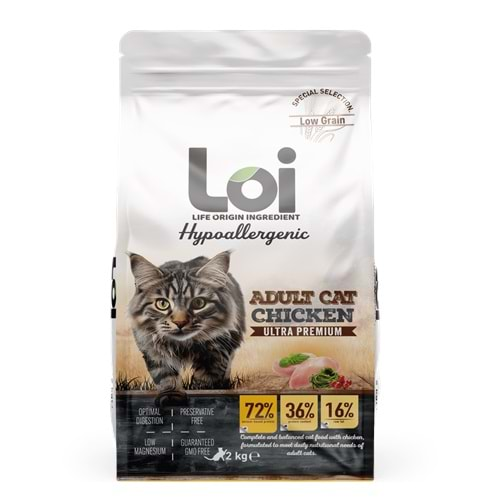 Loi Yetişkin Tavuklu Kedi Maması 2 Kg