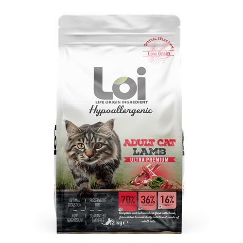 Loi Yetişkin Kuzulu Kedi Maması 2 Kg