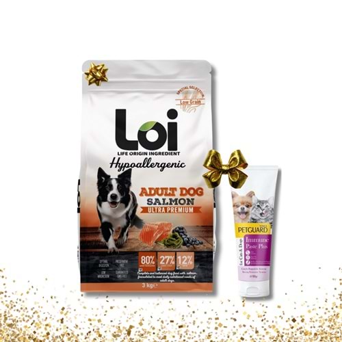 Loi Yetişkin Somonlu Köpek Maması 3 Kg