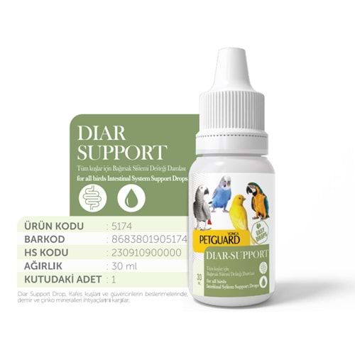 PETGUARD Kuş Vit Diar - Support 30 ml