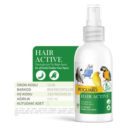 PETGUARD KUŞ VİT HAİR ACTİVE 150 ML