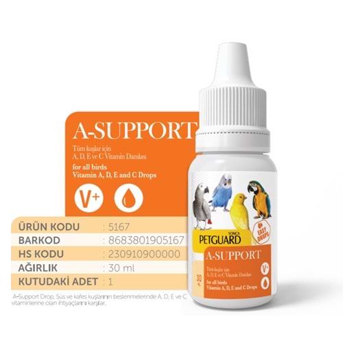 PETGUARD KUŞ VİT AST- SUPPORT 30ML