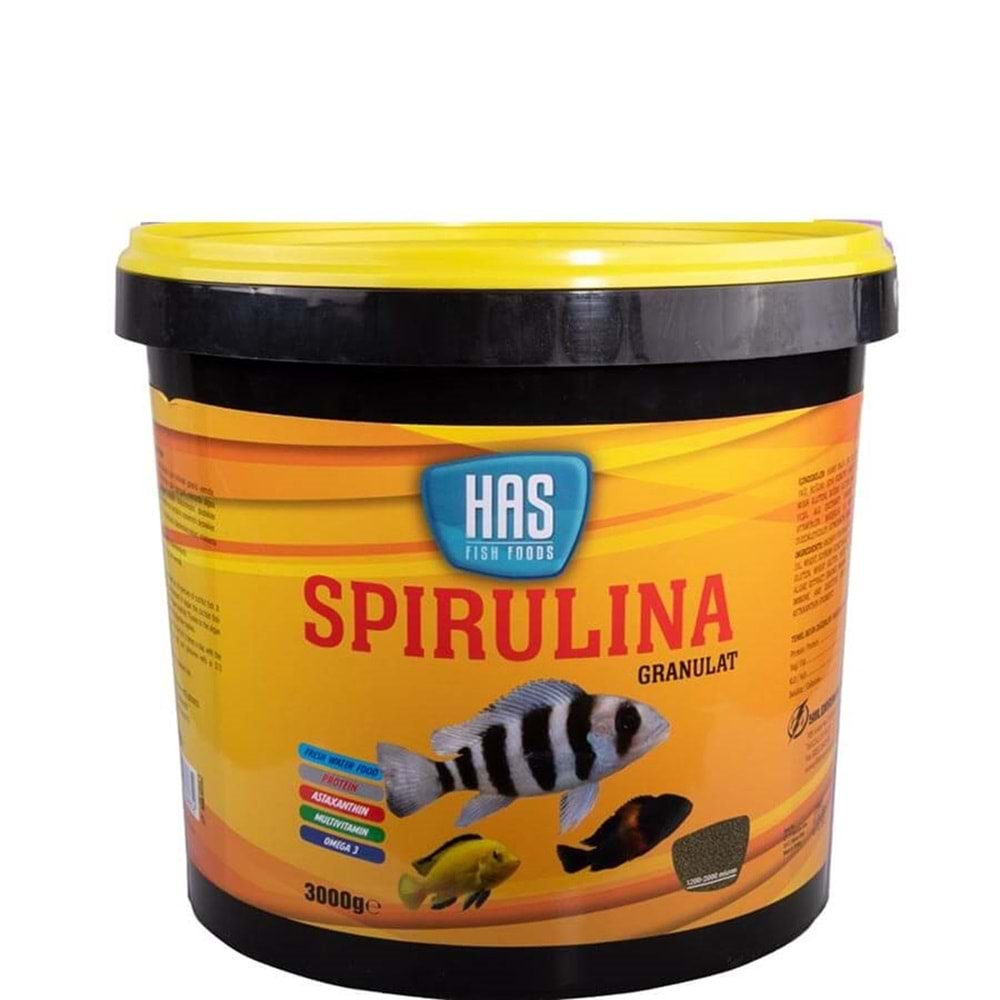 Has Spirulina Granulat Yem 3 Kg