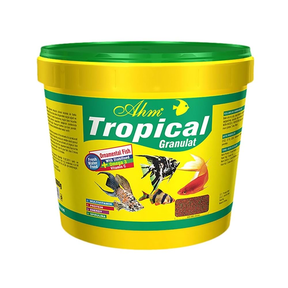 Ahm Tropical Granulat 3 Kg Kova Balık Yemi