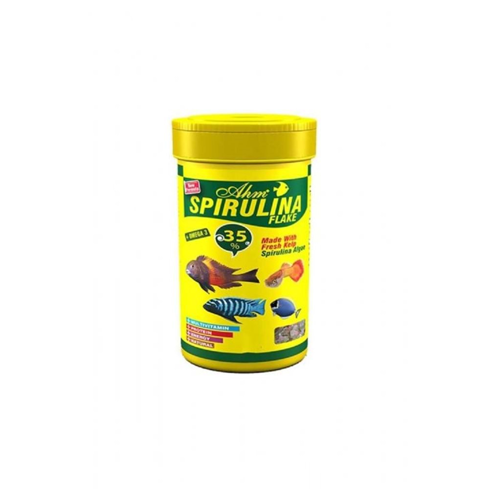 AHM Spirulina Flake Balık Yemi 100 ML