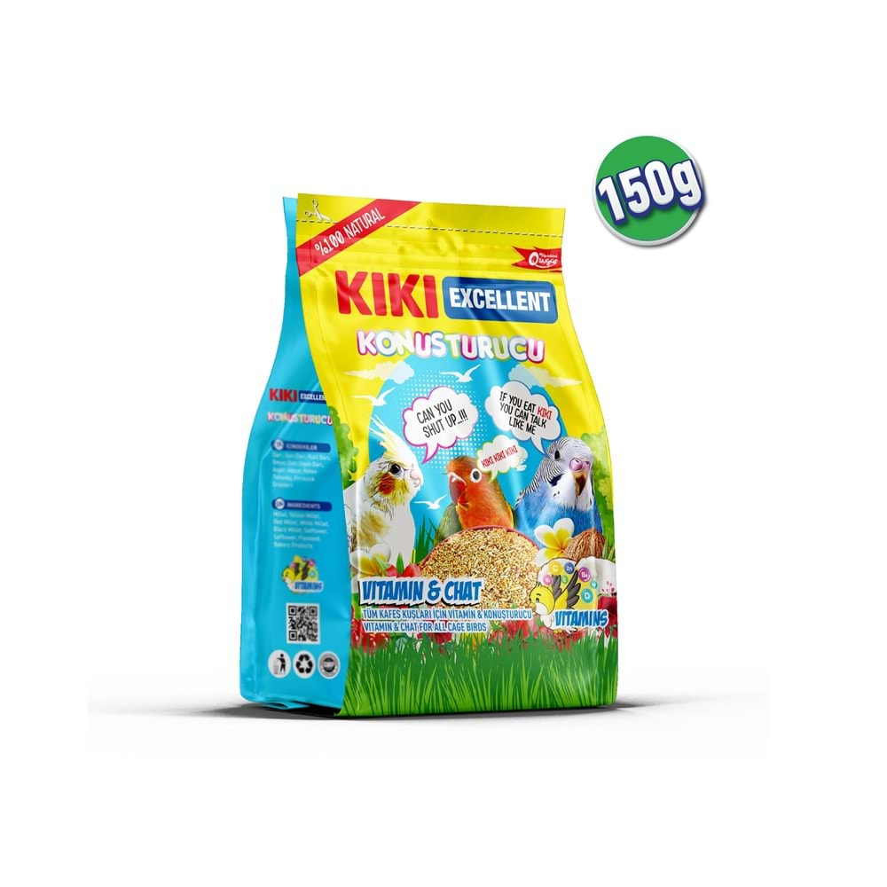 KIKI Excellent Kuş Konuşturucu 150 gr. 12 Adet (Kutu) KB321B12