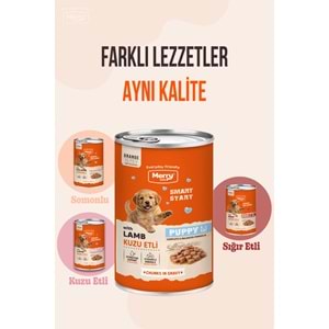 Merry Kuzu Etli Yavru Köpek Konserve 400 Gr X 12 Adet