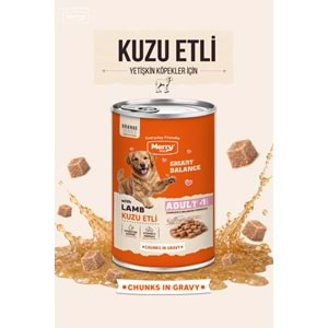 Merry Kuzu Etli Yetişkin Kedi Konserve 400 Gr X 12 Adet