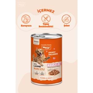Merry Kuzu Etli Yetişkin Kedi Konserve 400 Gr X 12 Adet