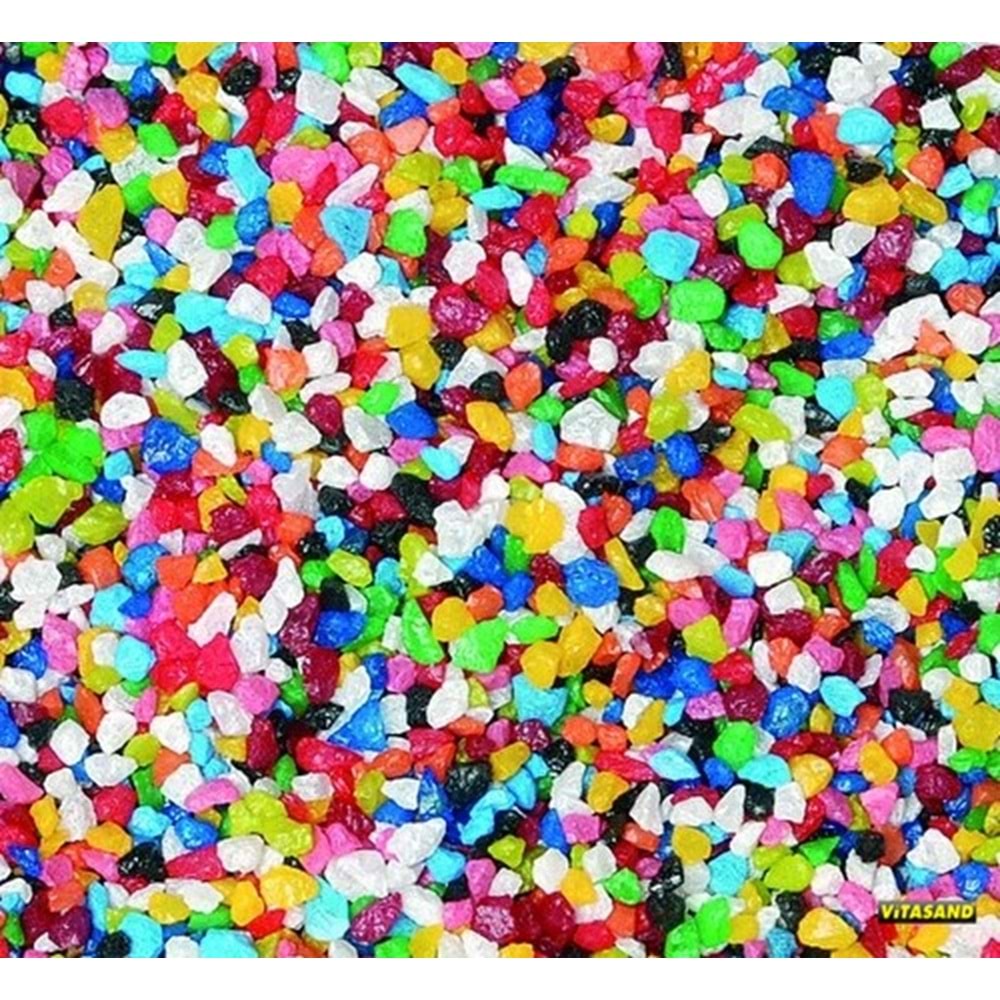 Vitasand Renkli (Karışık )Akvaryum Çakıl 2mm x 35 Adet