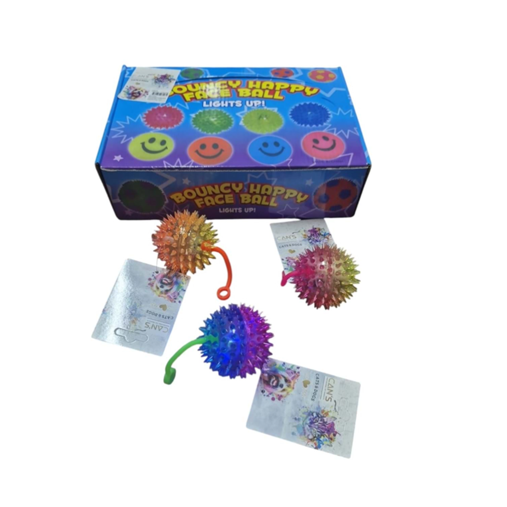 Öten Işıklı Parmak Aparatlı Dikenli Top Oyuncak 5cm 12li