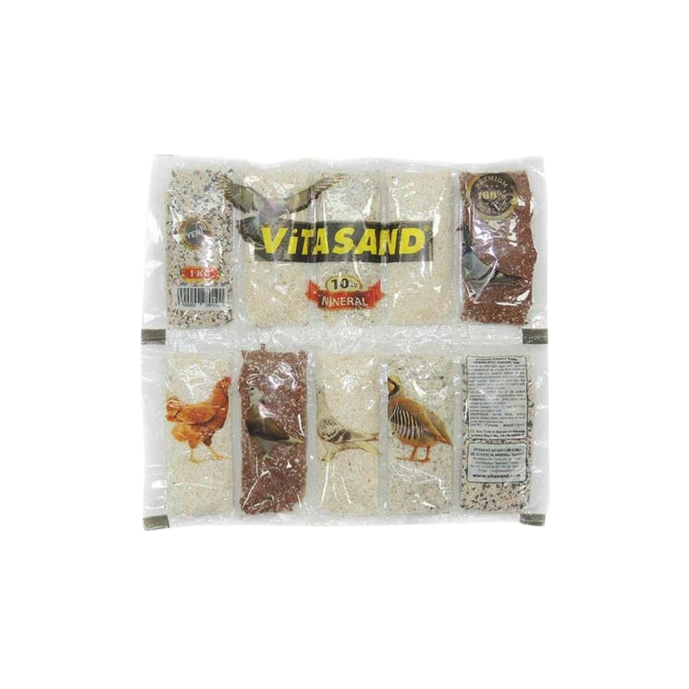 Vitasand Kuş Minerali 10 Çeşit 1 Kg x 20 Adet