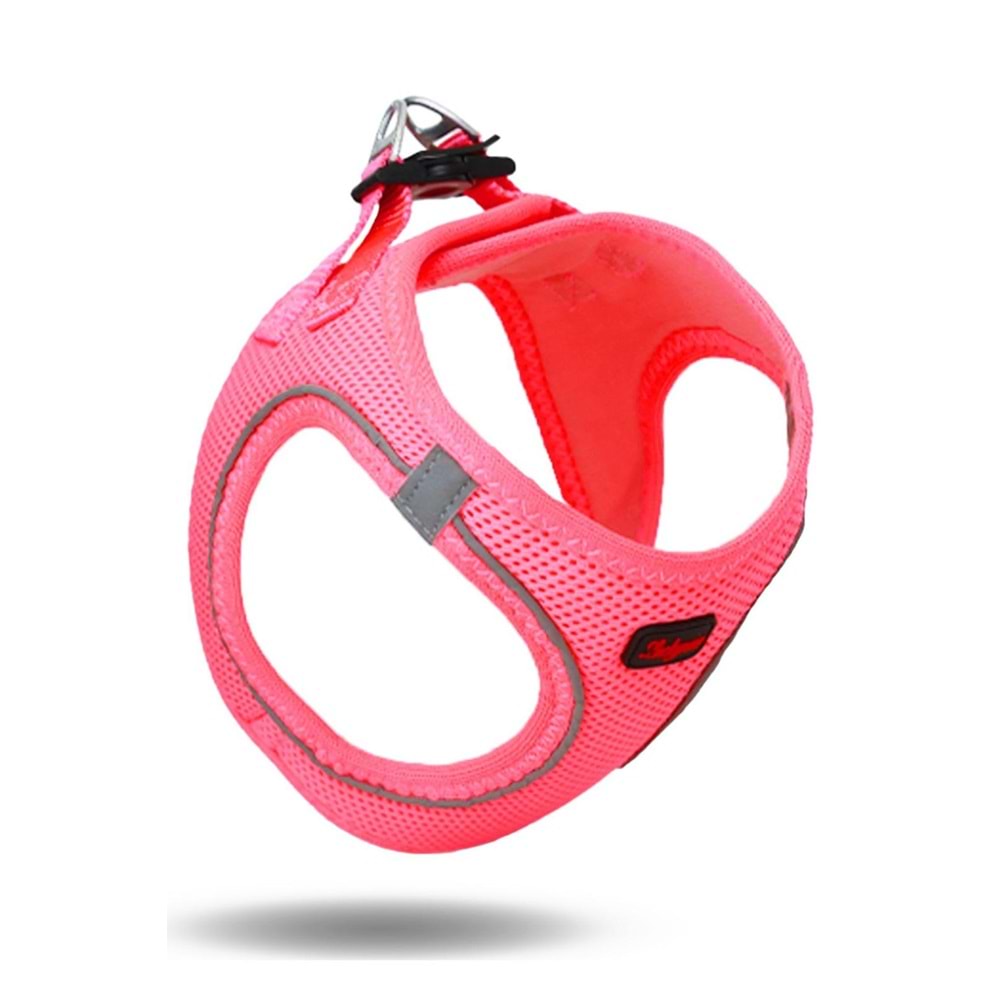 Düz Renk Airmesh Göğüs Tasması Pembe XS