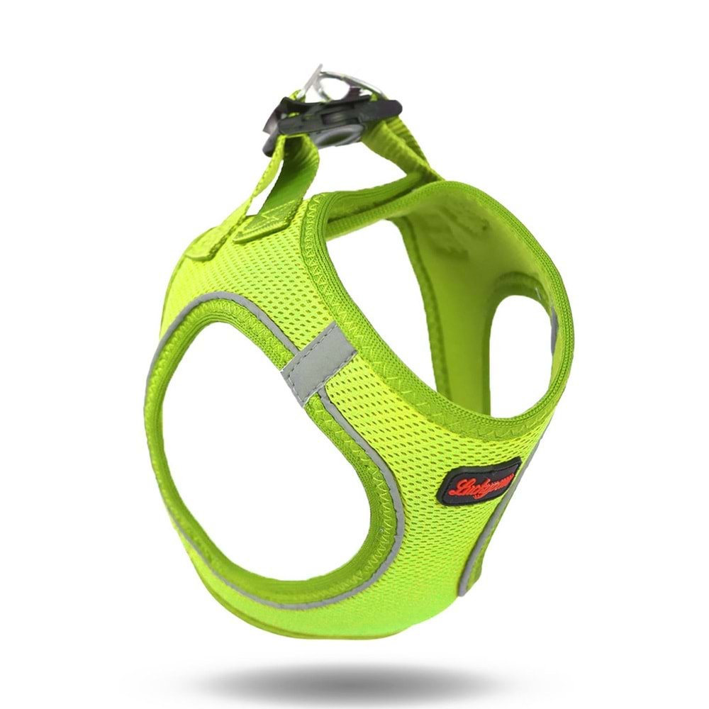 Düz Renk Airmesh Göğüs Tasması Yeşil L